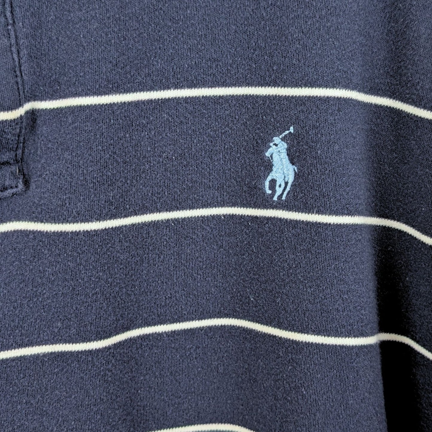 Polo Ralph Lauren Striped Polo Shirt 2XL Navy White Pony Classic Fit