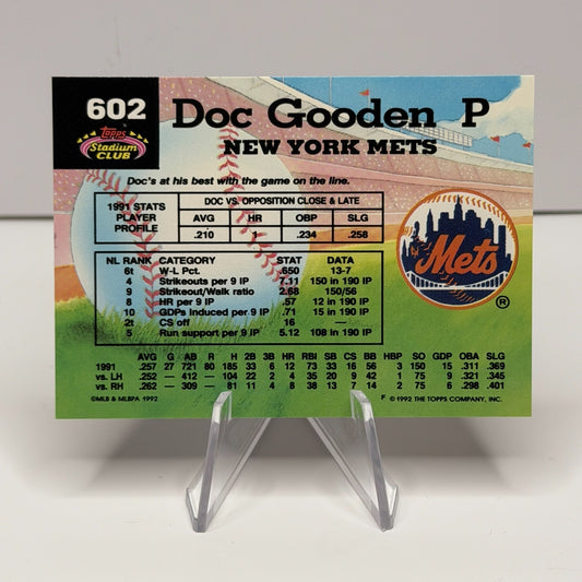 1992 Topps Stadium Club - Doc Gooden Members Choice #602 (NM-M)