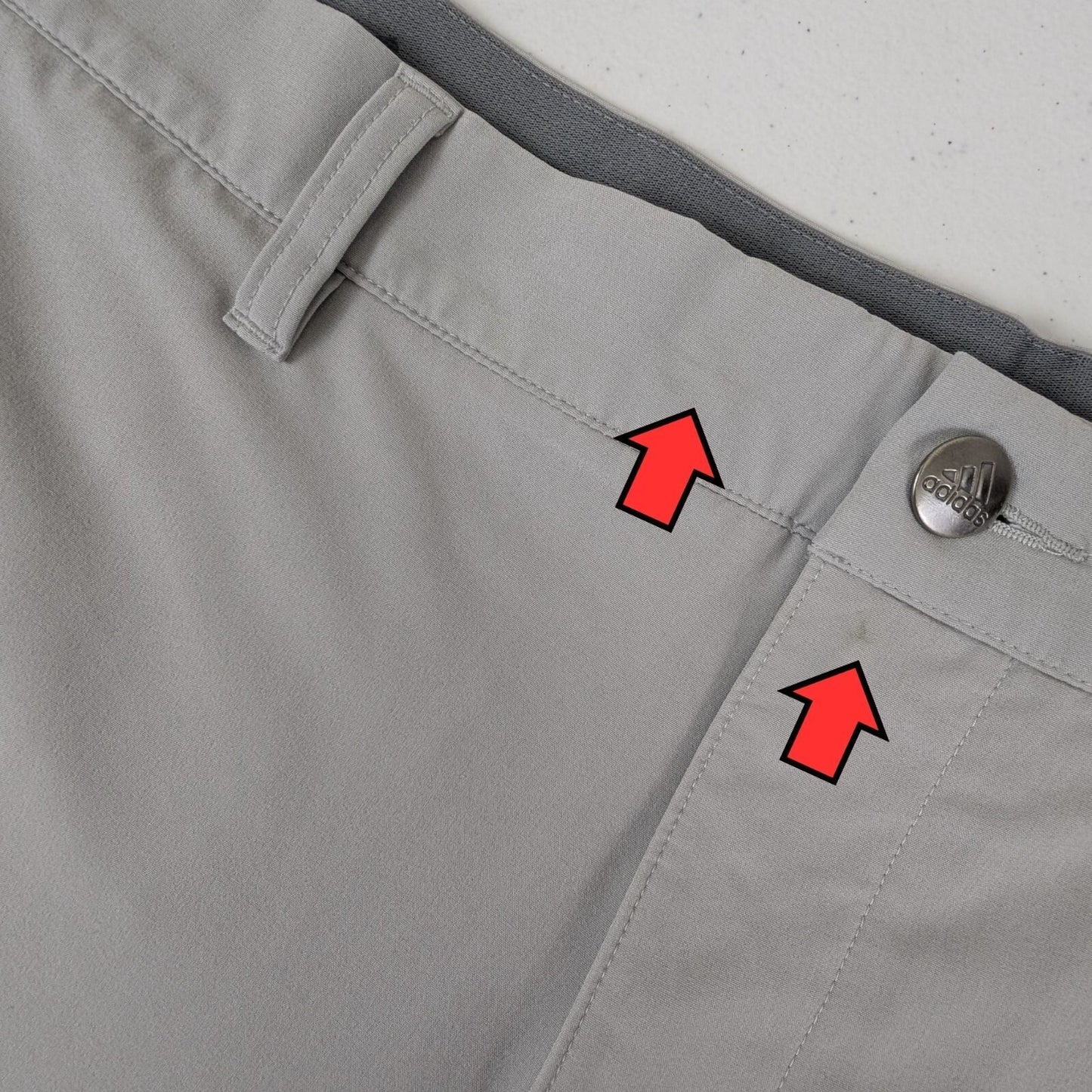 Adidas Men's Size 40 Gray Performance Golf Shorts Stretch Lightweight Activewear