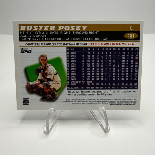 2025 Topps Archives - Buster Posey Silver Foil /149 #181