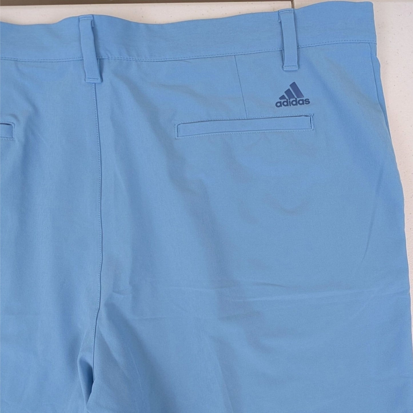 Adidas Golf Shorts Men's 42 Powder Blue Stretch Lightweight Activewear