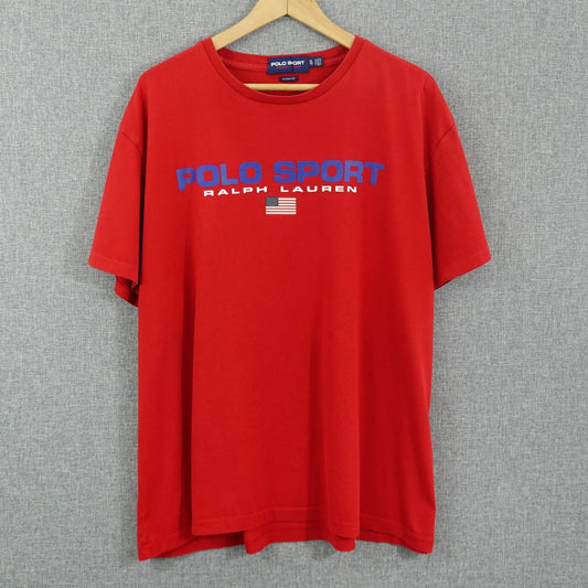 Polo Sport Ralph Lauren Red Logo Tee - Size XL