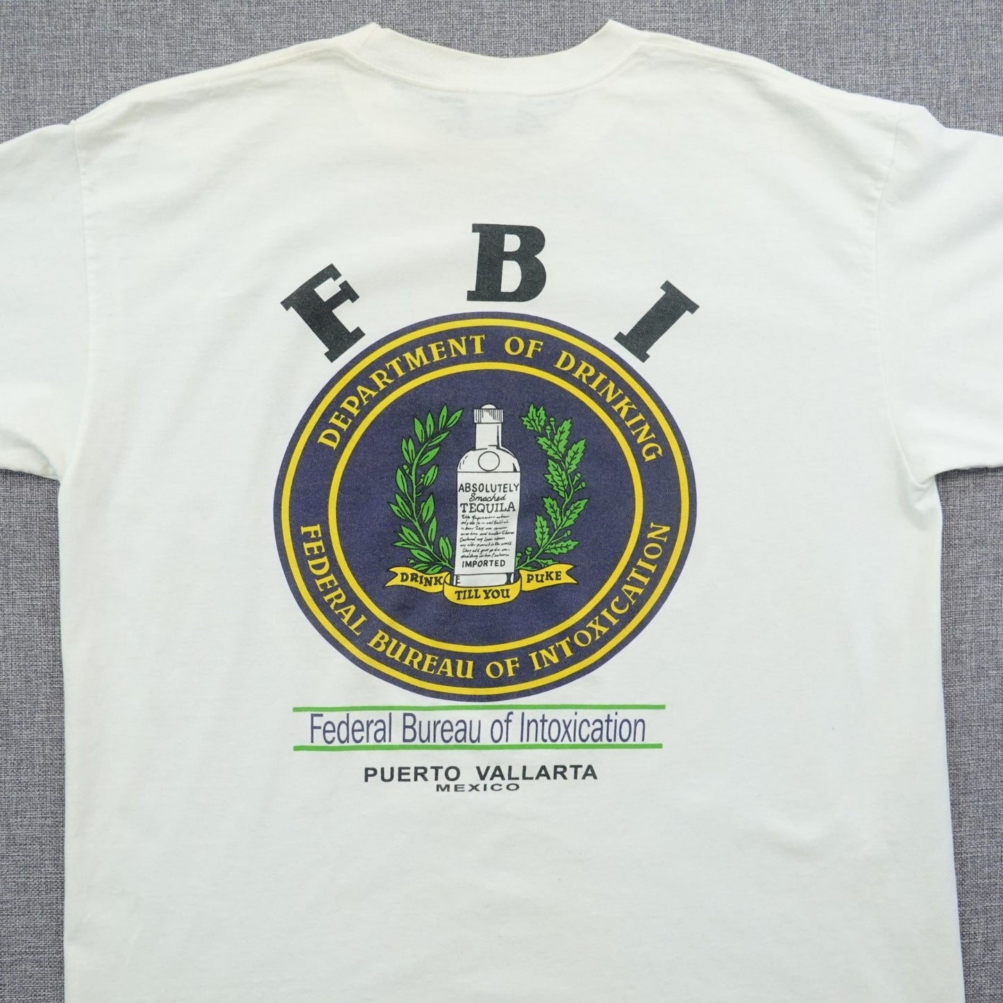 Vintage Y2K Puerto Vallarta Mexico FBI Parody Tee - Size XL