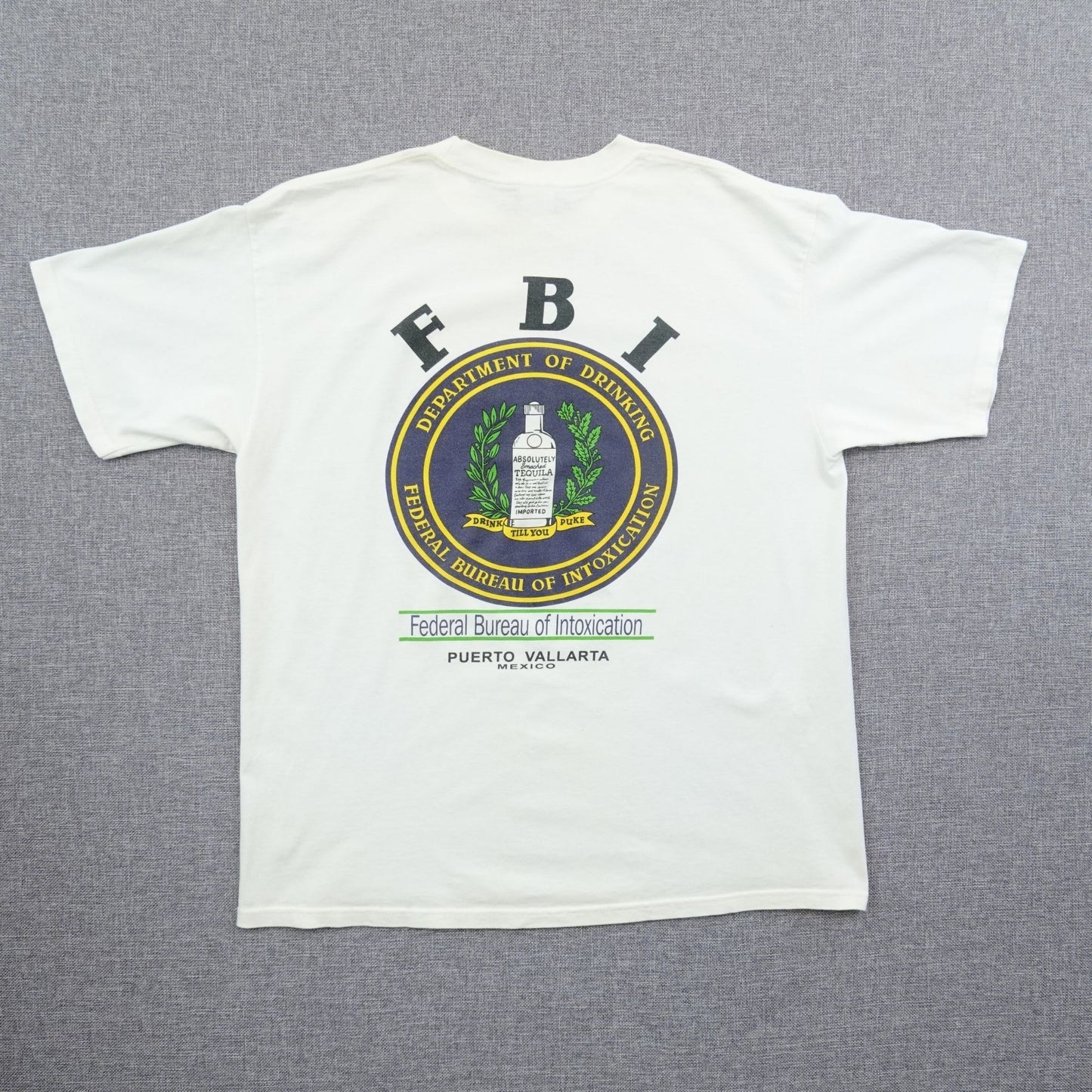 Vintage Y2K Puerto Vallarta Mexico FBI Parody Tee - Size XL