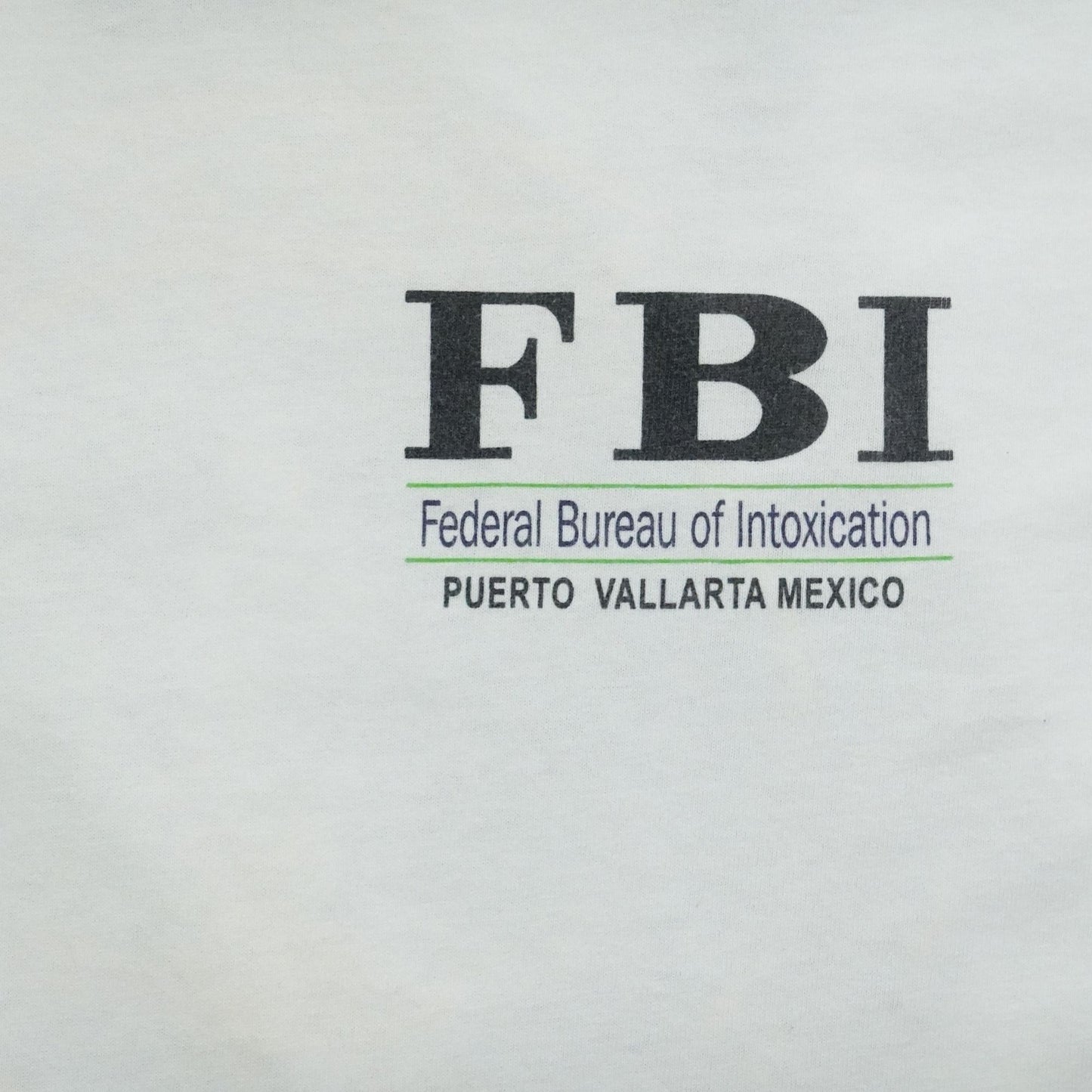 Vintage Y2K Puerto Vallarta Mexico FBI Parody Tee - Size XL