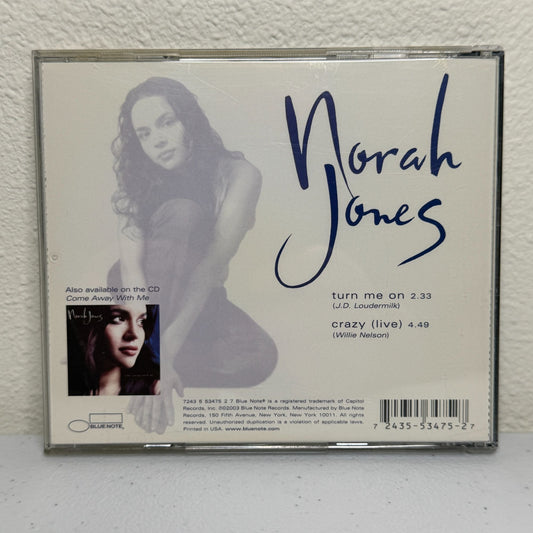 Norah Jones Turn Me On (CD Single, 2003) - w/Crazy (LIVE)
