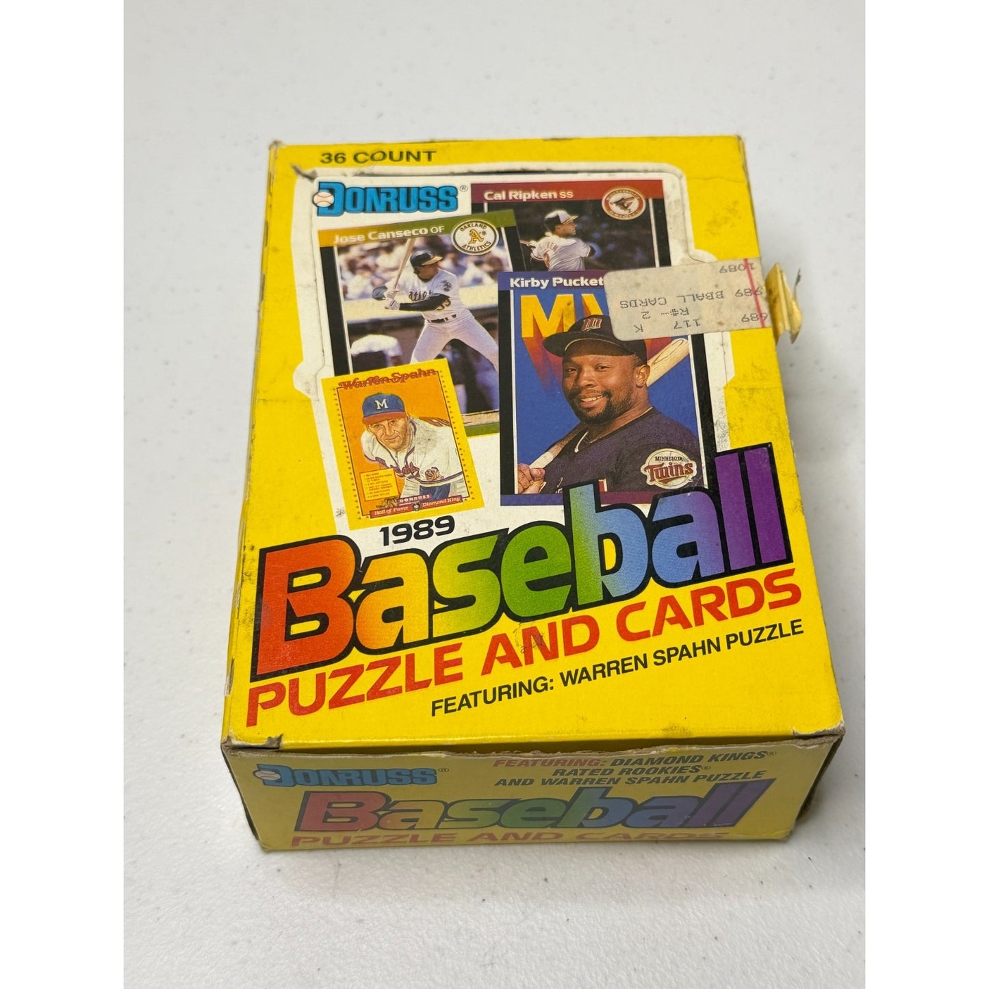 1989 Donruss Baseball Hobby Box (36 ct) Ken Griffey Jr Rated Rookie