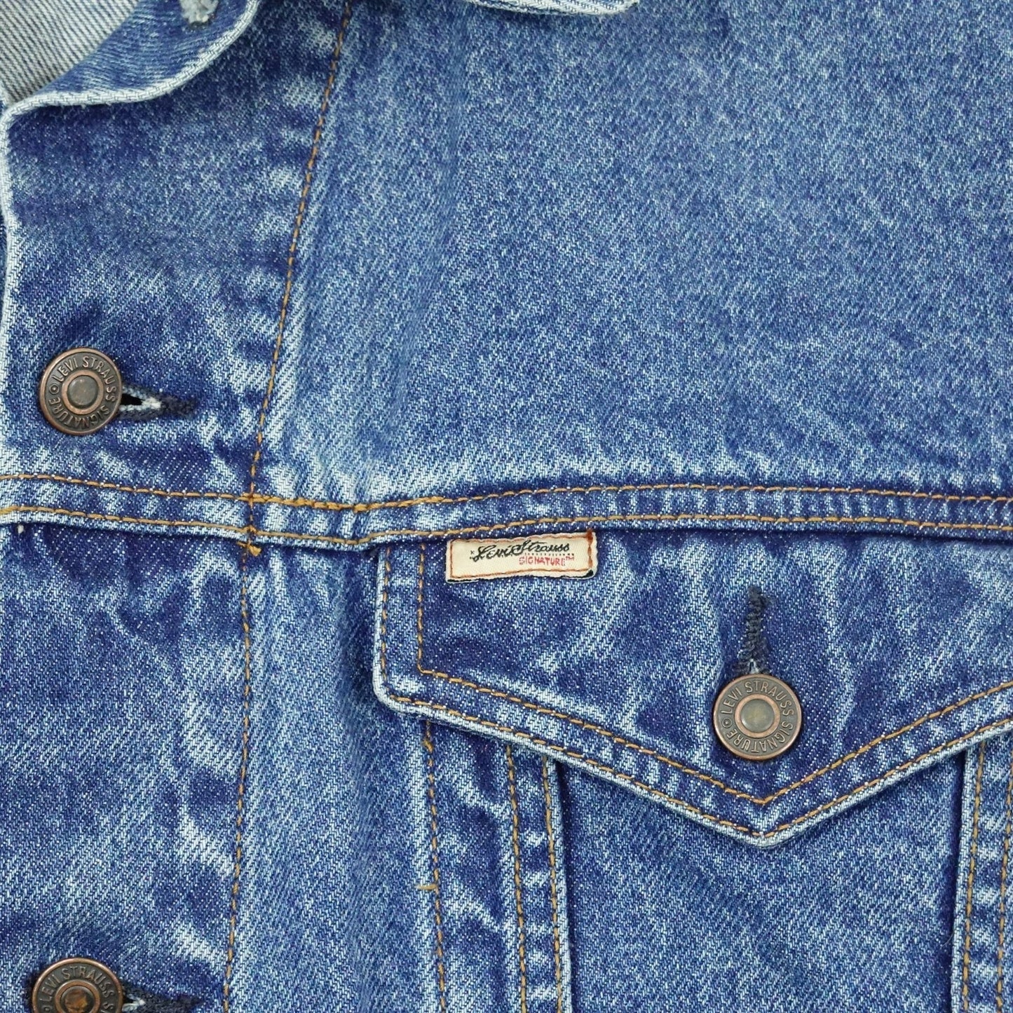 Vintage Y2K Levi Strauss Signature Sleeveless Denim Jean Vest - Size XL
