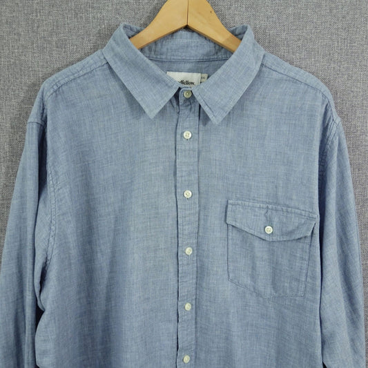 Goodfellow & Co Light Blue Chambray Button Down Shirt - Size 2XL