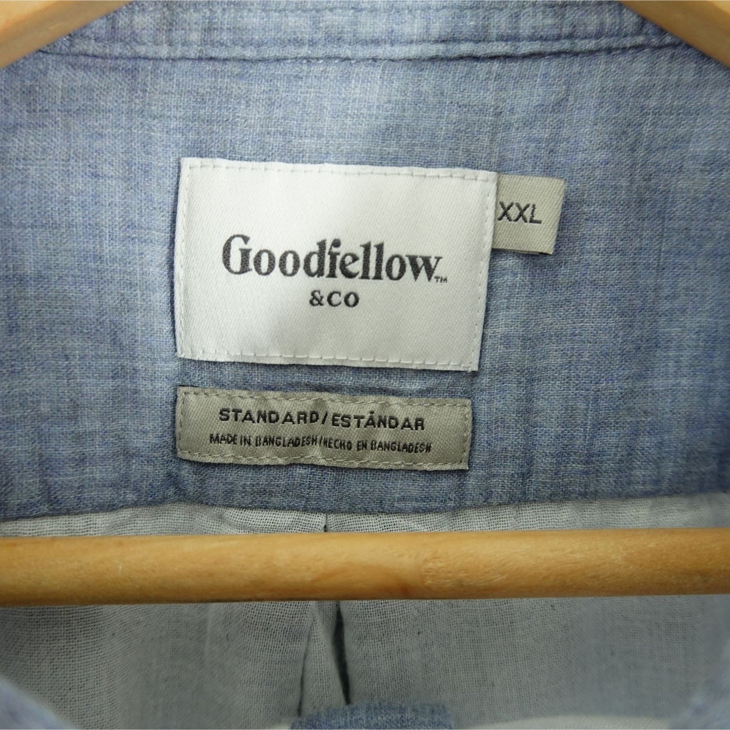 Goodfellow & Co Light Blue Chambray Button Down Shirt - Size 2XL