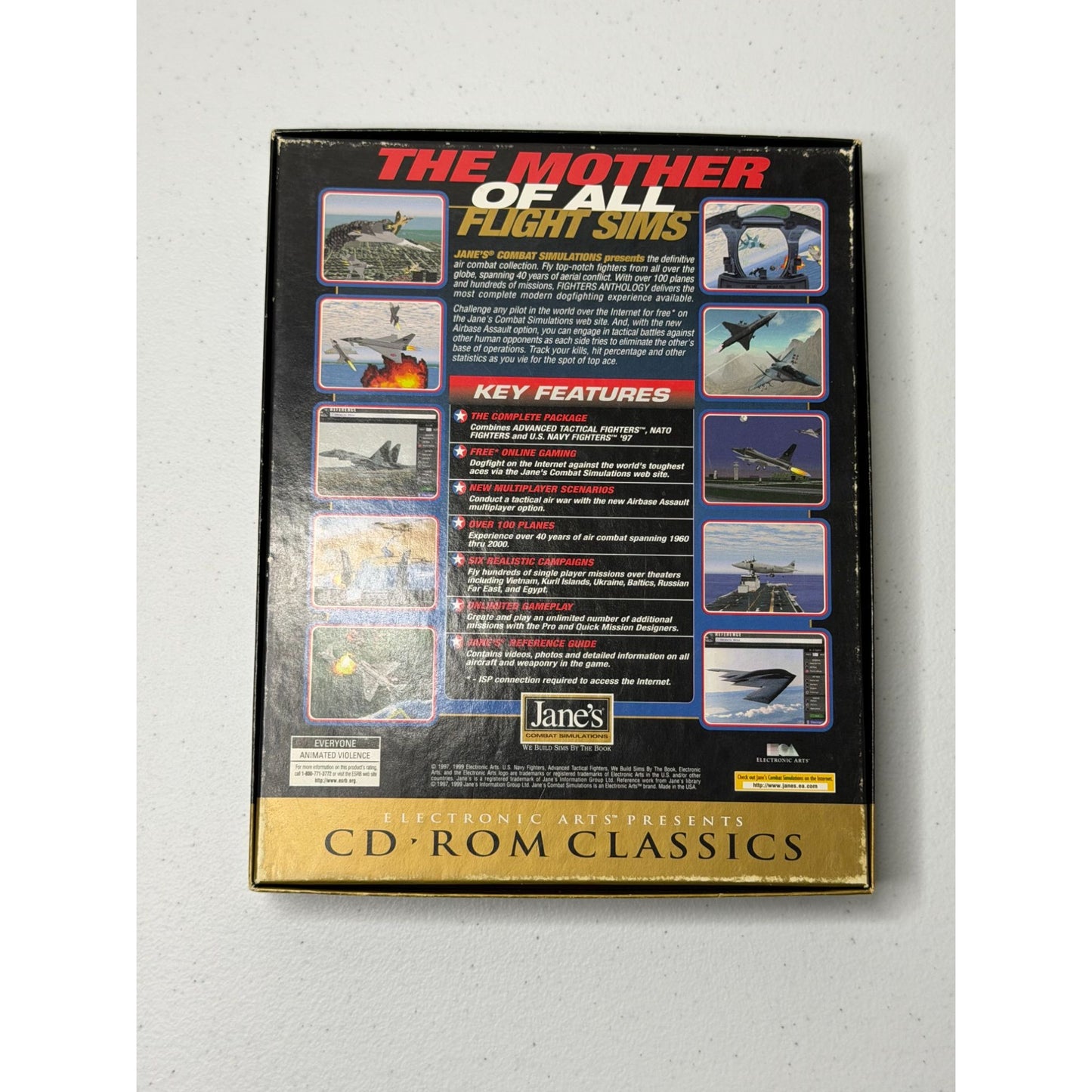 Jane's Fighters Anthology PC CD-ROM Big Box Flight Simulator (1997) - No Manual