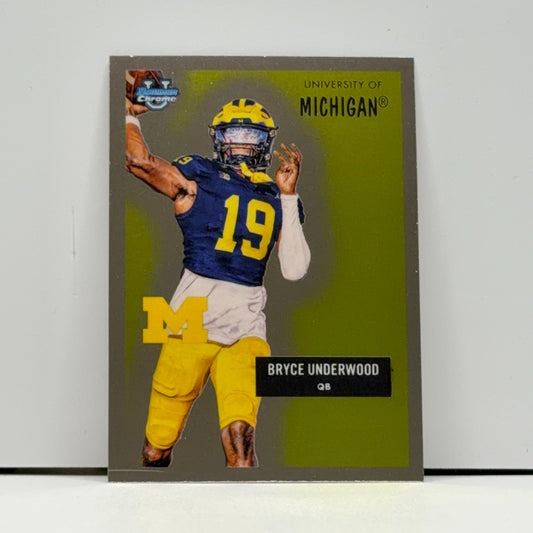 2025 Bowman Chrome U - Bryce Underwood #55AV-30 Michigan Wolverines