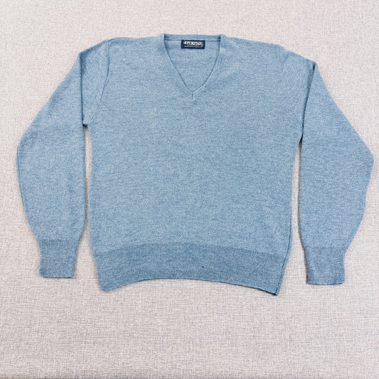 Vintage 90s Puritan Acrylic V-Neck Sweater Blue Fits Medium Soft Great Condition
