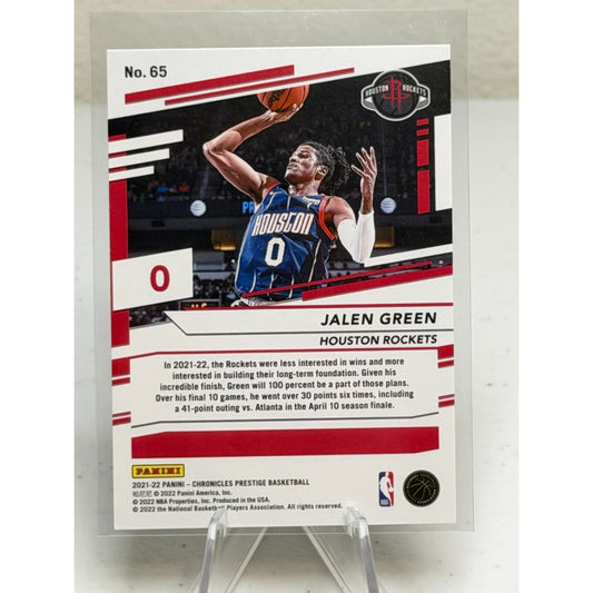 2021-22 Panini Chronicles Prestige Jalen Green (RC) #65