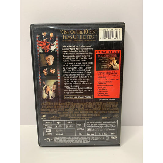 Shadow of the Vampire Widescreen DVD (2001) - MINT OOP