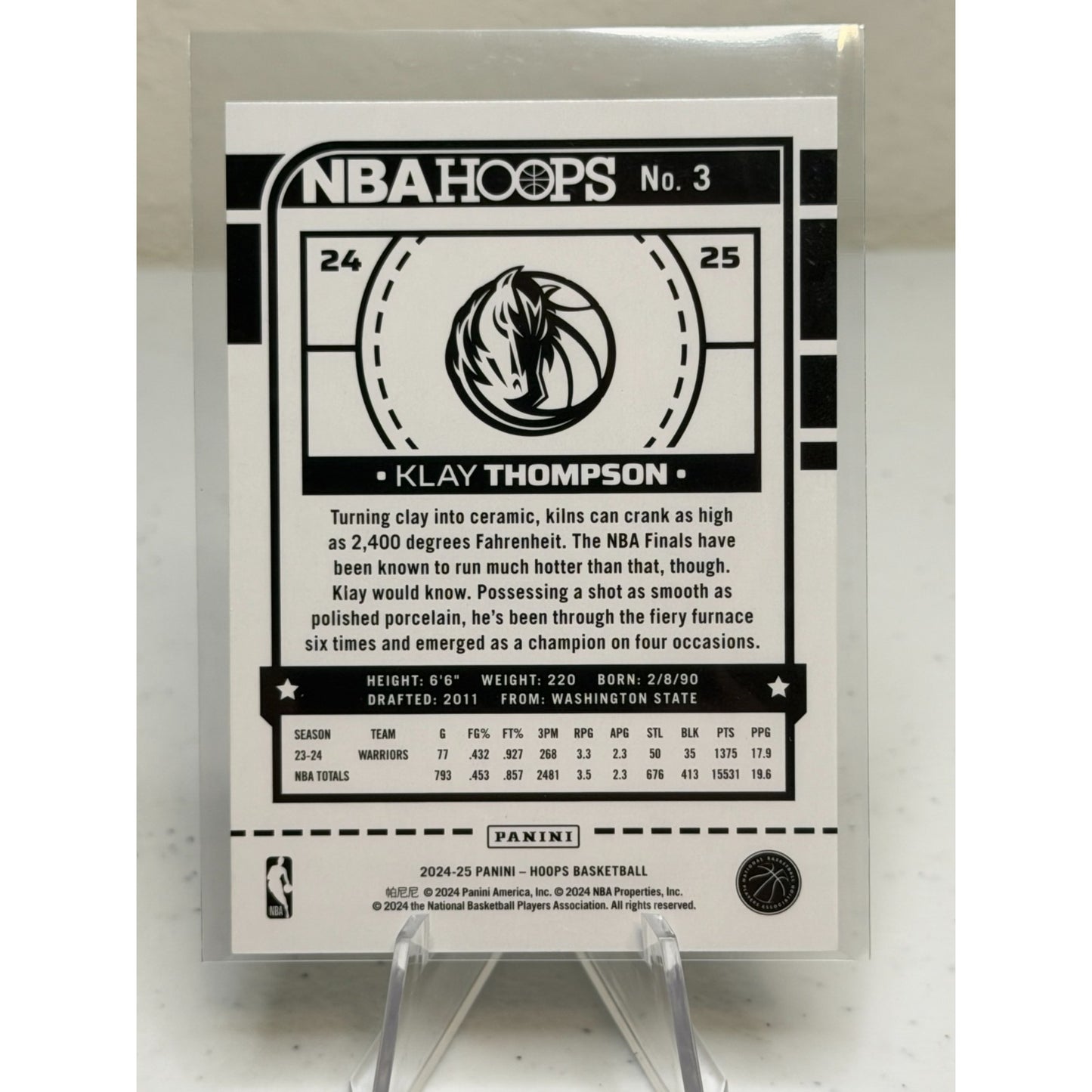 2024-25 Panini NBA Hoops Klay Thompson #3 [base] Dallas Mavericks