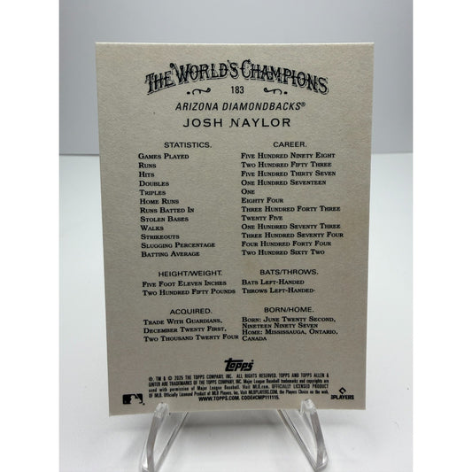 2025 Topps Allen & Ginter - Josh Naylor #183