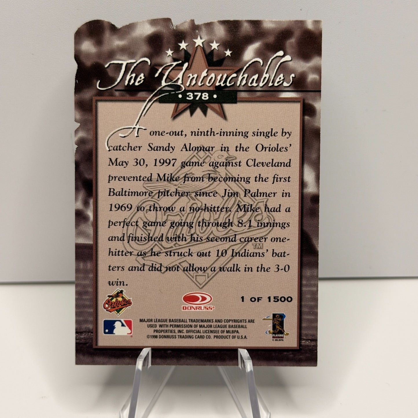 1998 Donruss - The Untouchables Mike Mussina #378