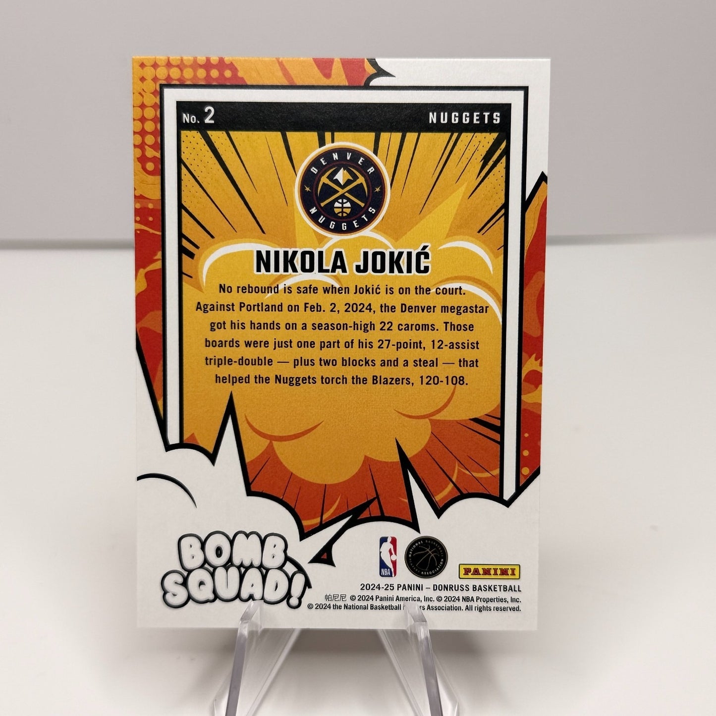 2024-25 Panini Donruss - Nikola Jokic Bomb Squad #2