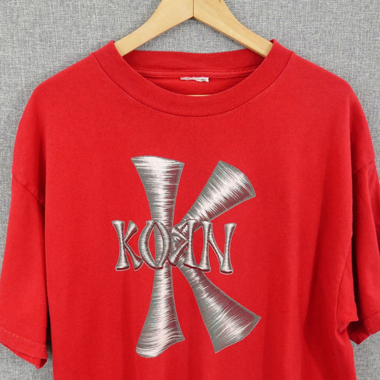 Vintage 90's Korn Follow the Leader Red Band Tee - Size XL