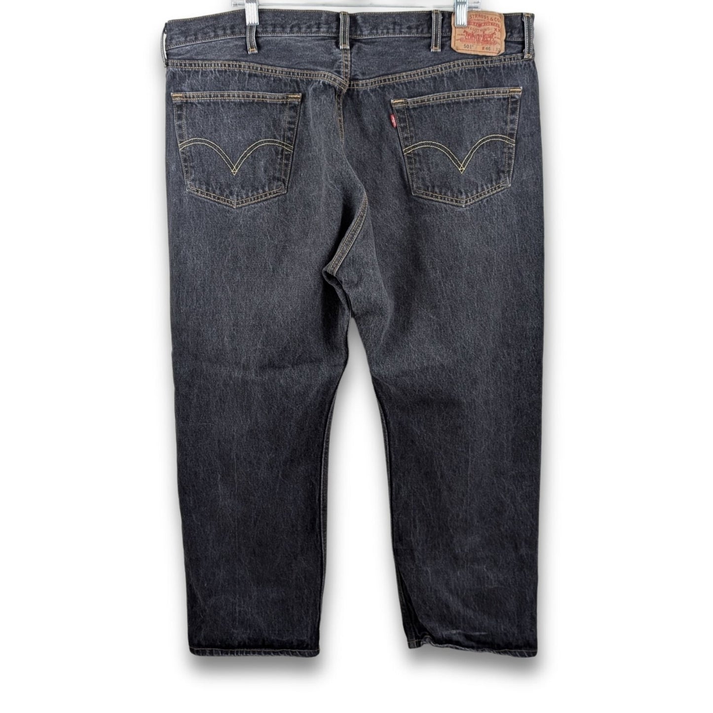 Vintage Levi’s 501 Jeans Faded Charcoal Black 41x29 Button Fly