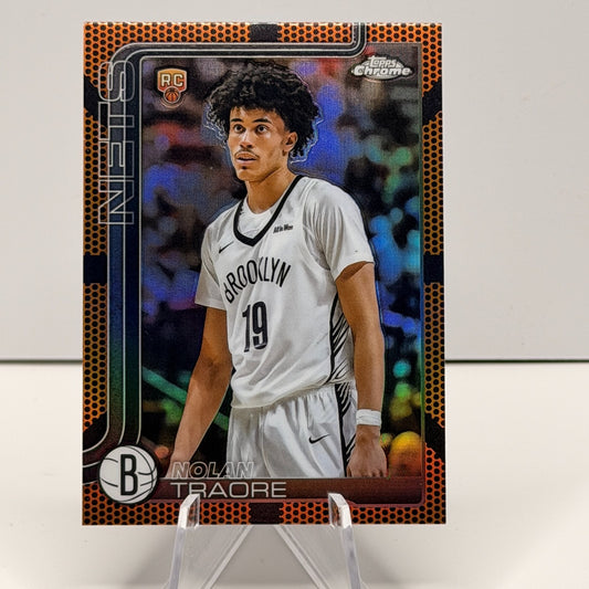 2025-26 Topps Chrome - Nolan Traore (RC) Orange Basketball Refractor #269