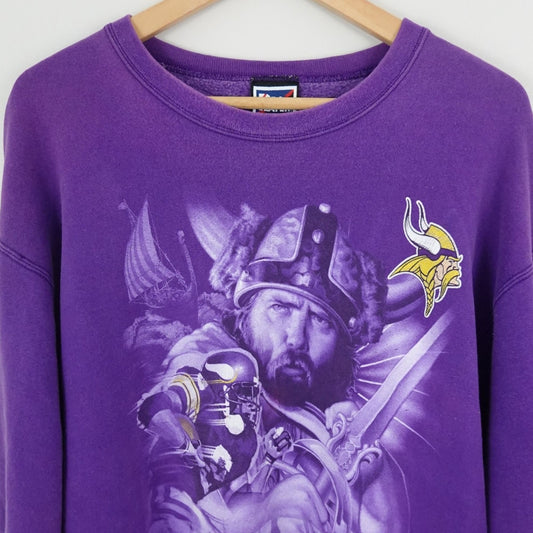 Vintage 90s Minnesota Vikings NFL Pro Player Sweatshirt - Size L