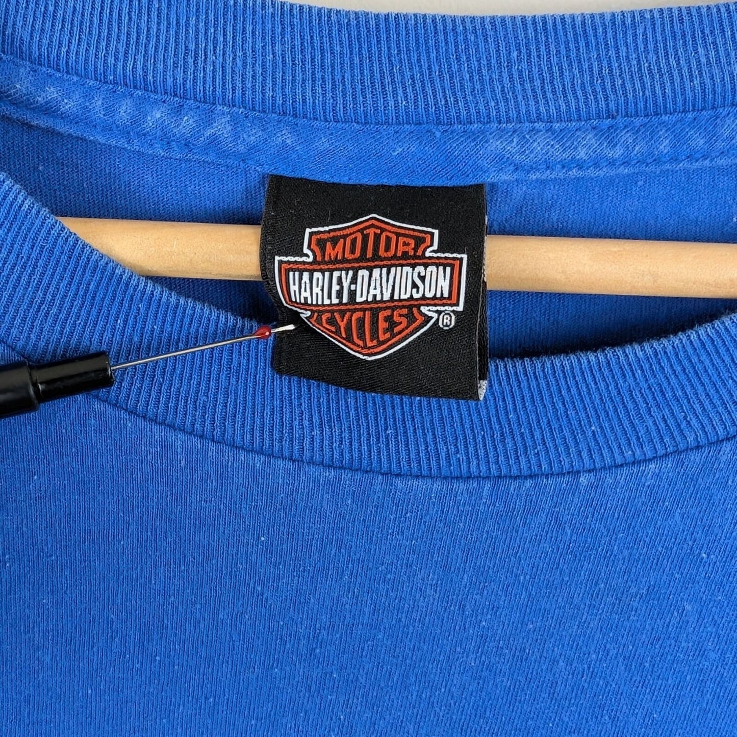 Harley-Davidson 3XL Legends Never Die Skull T-Shirt Blue Biker Tee