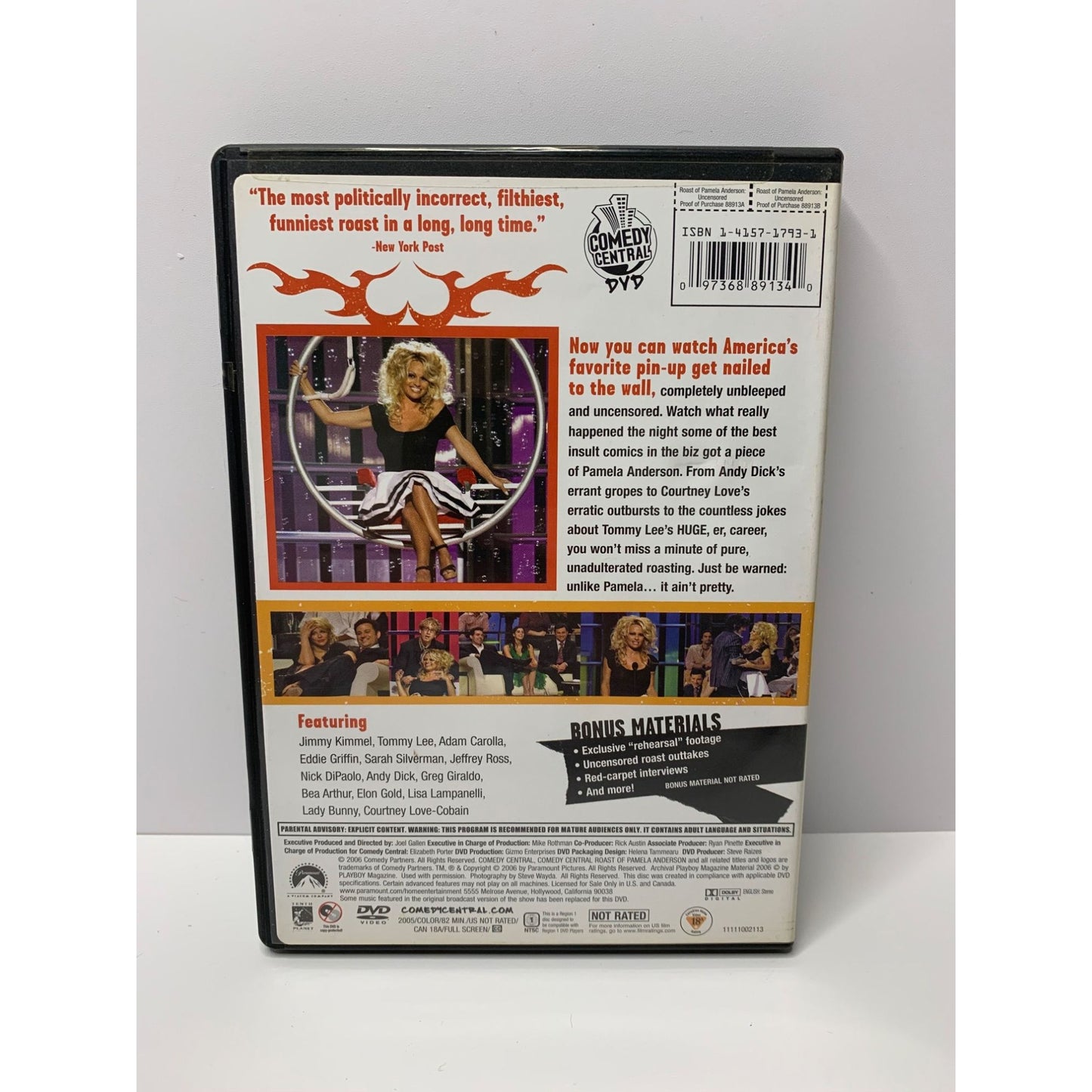Comedy Central Roast of Pamela Anderson Uncensored DVD