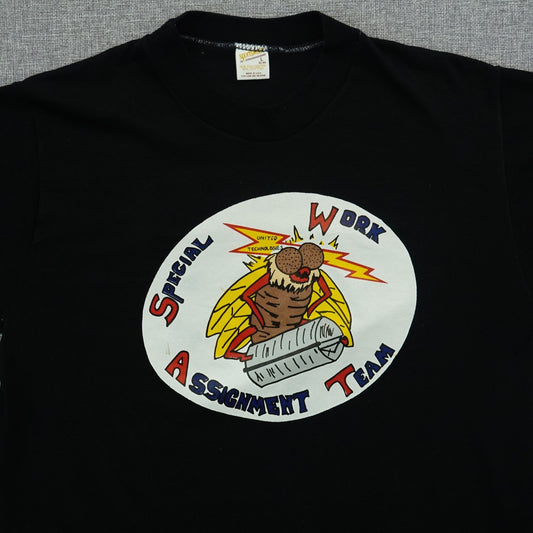 Vintage 80s Carrier SWAT Special Work Assignment Team Tee - Size Small