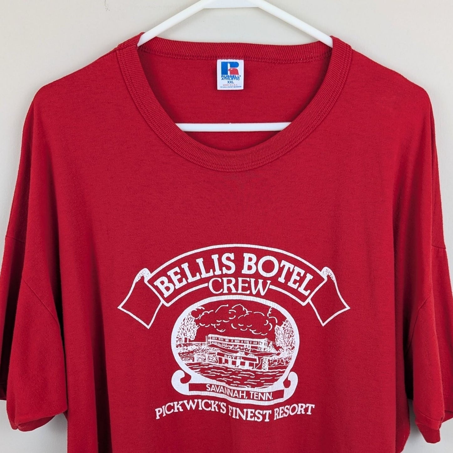 Vintage Bellis Botel Crew Savannah, TN Pickwick Lake Red T-Shirt Size 2XL