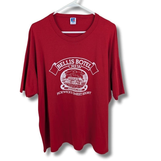 Vintage Bellis Botel Crew Savannah, TN Pickwick Lake Red T-Shirt Size 2XL