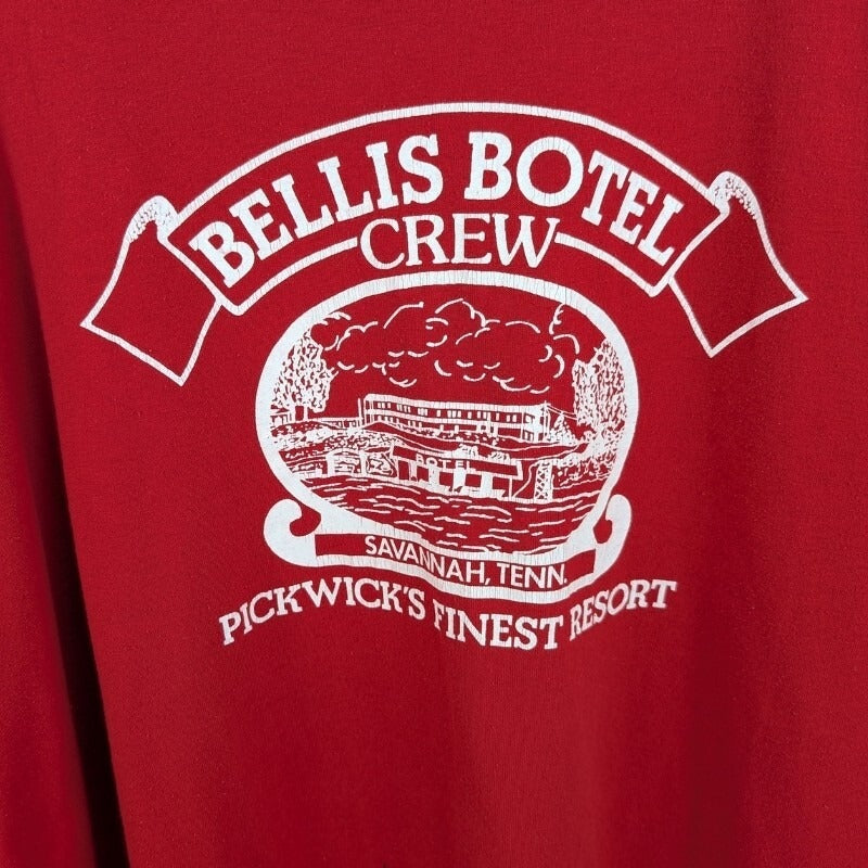 Vintage Bellis Botel Crew Savannah, TN Pickwick Lake Red T-Shirt Size 2XL
