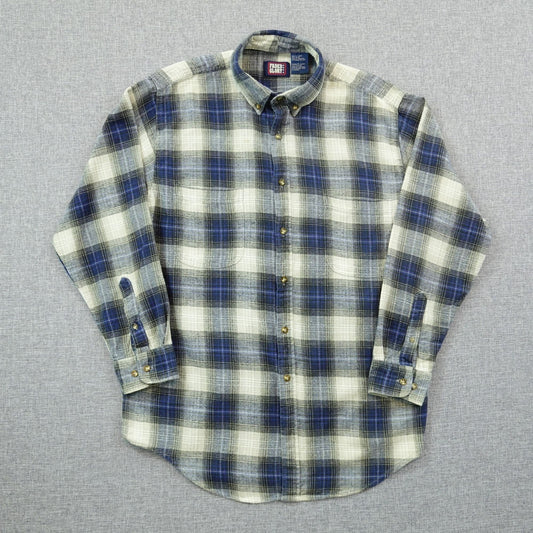 Vintage 90s Plaid Flannel Shirt Faded Glory - Size L