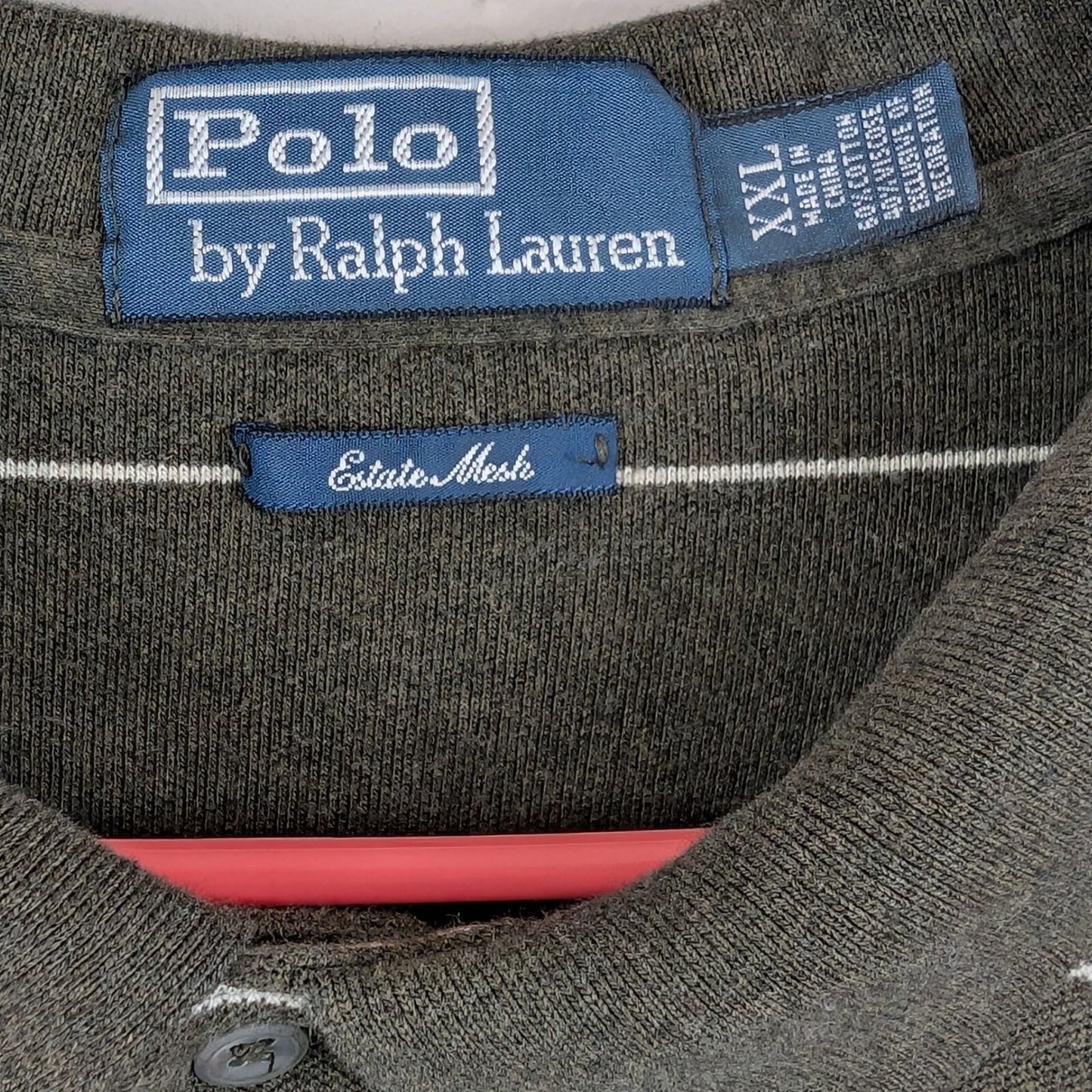 Polo Ralph Brown Striped Polo Shirt Men's - Size XXL (2XL)