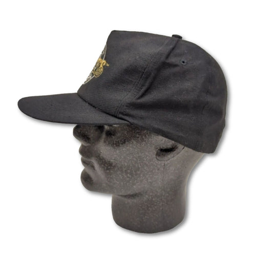 Vintage “Cheers Charlotte” Snapback Hat Black Gold Embroidered