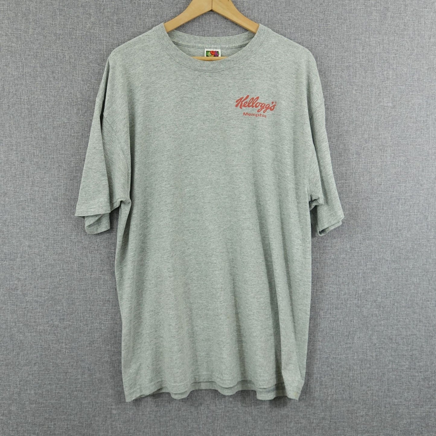 Vintage 90s Kellogg’s Memphis Quality & Safety Gray Tee - Size Large