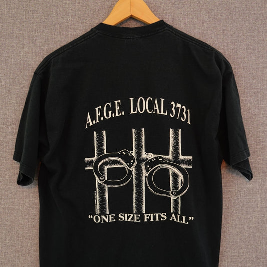 Vintage 90's Department of Justice Handcuffs Tee - Size L