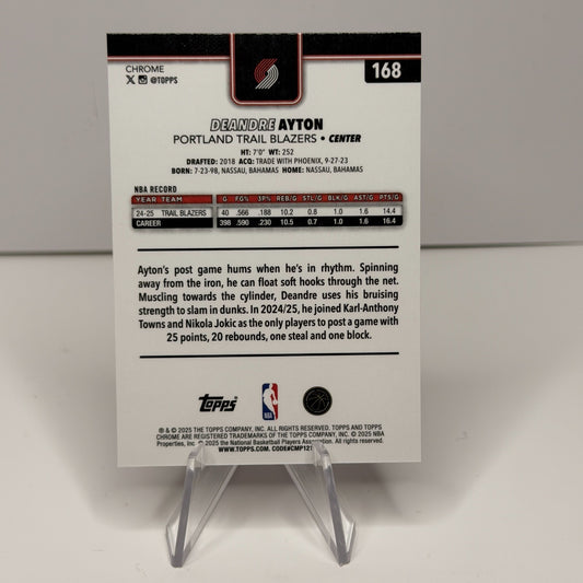 2025-26 Topps Chrome - Deandre Ayton #168  X-Fractor Refractor