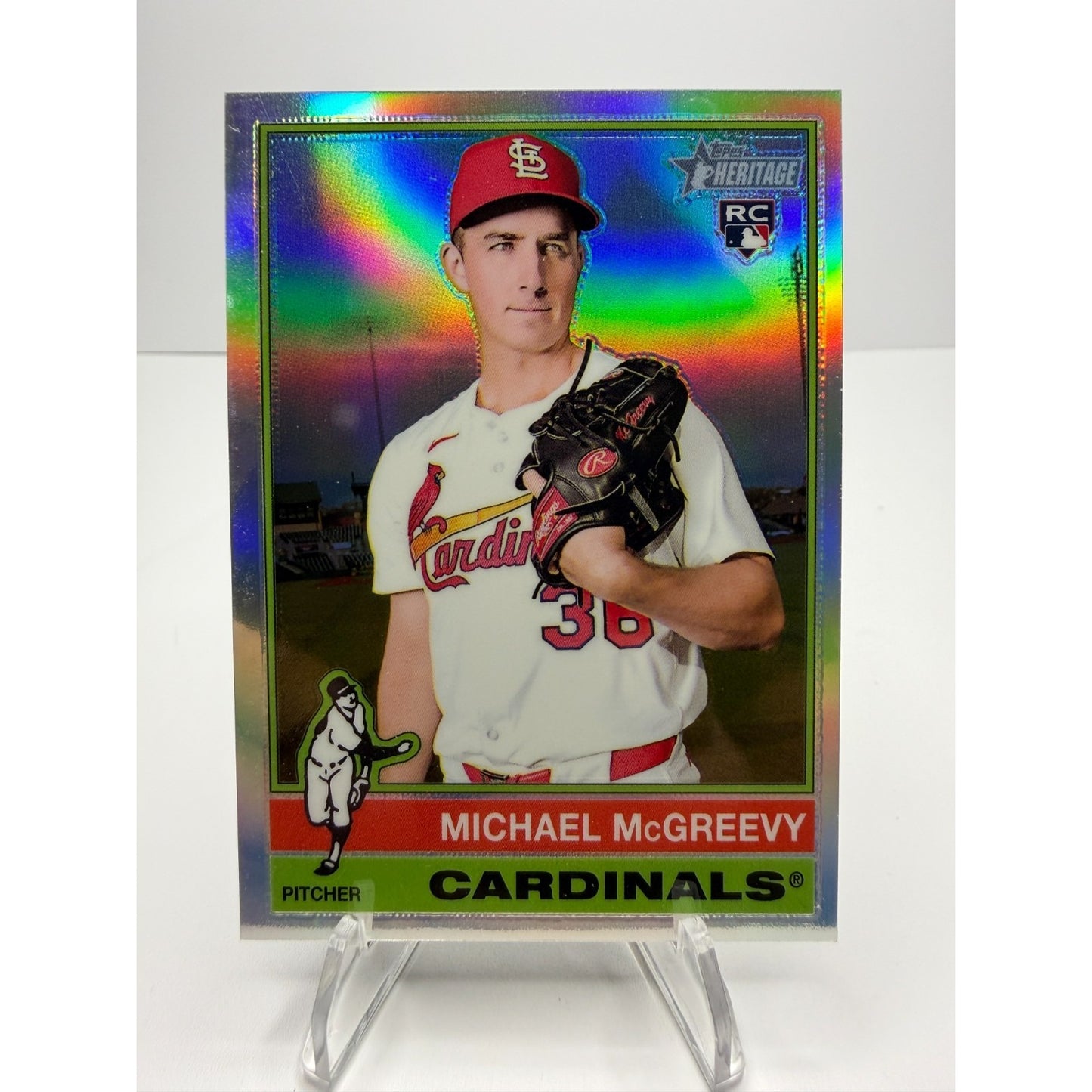 2025 Topps Heritage - Michael McGreevy (RC) Chrome Refractor #585