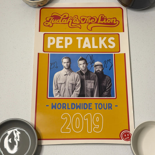 Judah And The Lion 2019 Pep Talks World Tour Autographed VIP Poster 17"x11"