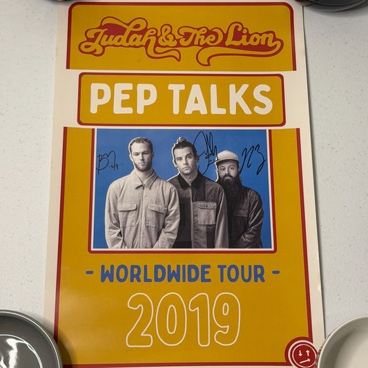 Judah And The Lion 2019 Pep Talks World Tour Autographed VIP Poster 17"x11"