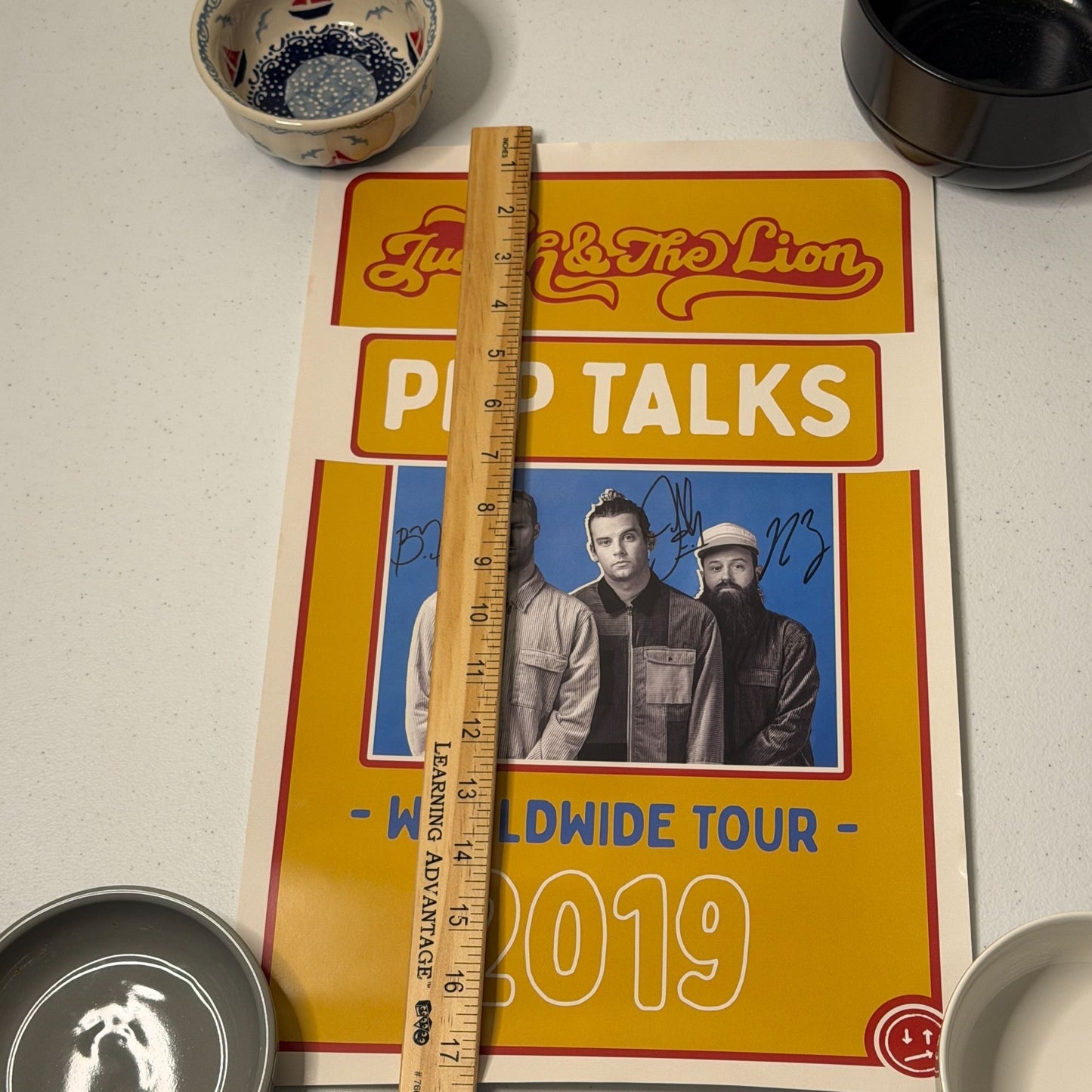 Judah And The Lion 2019 Pep Talks World Tour Autographed VIP Poster 17"x11"