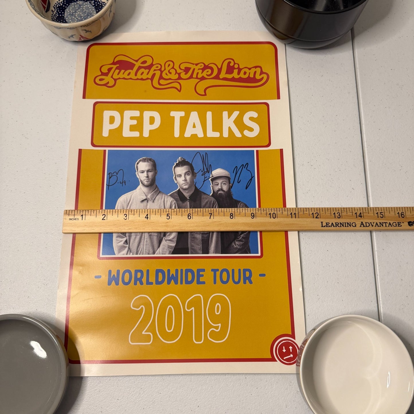 Judah And The Lion 2019 Pep Talks World Tour Autographed VIP Poster 17"x11"