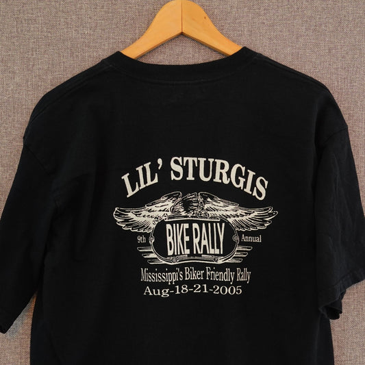 Vintage 2005 Li’l Sturgis Bike Rally Black Tee - Size M