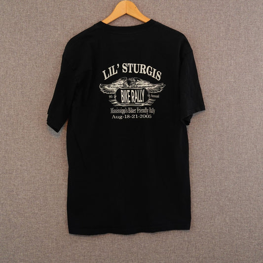 Vintage 2005 Li’l Sturgis Bike Rally Black Tee - Size M