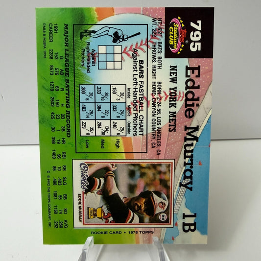1992 Topps Stadium Club - Eddie Murray #795 (NM-MT)