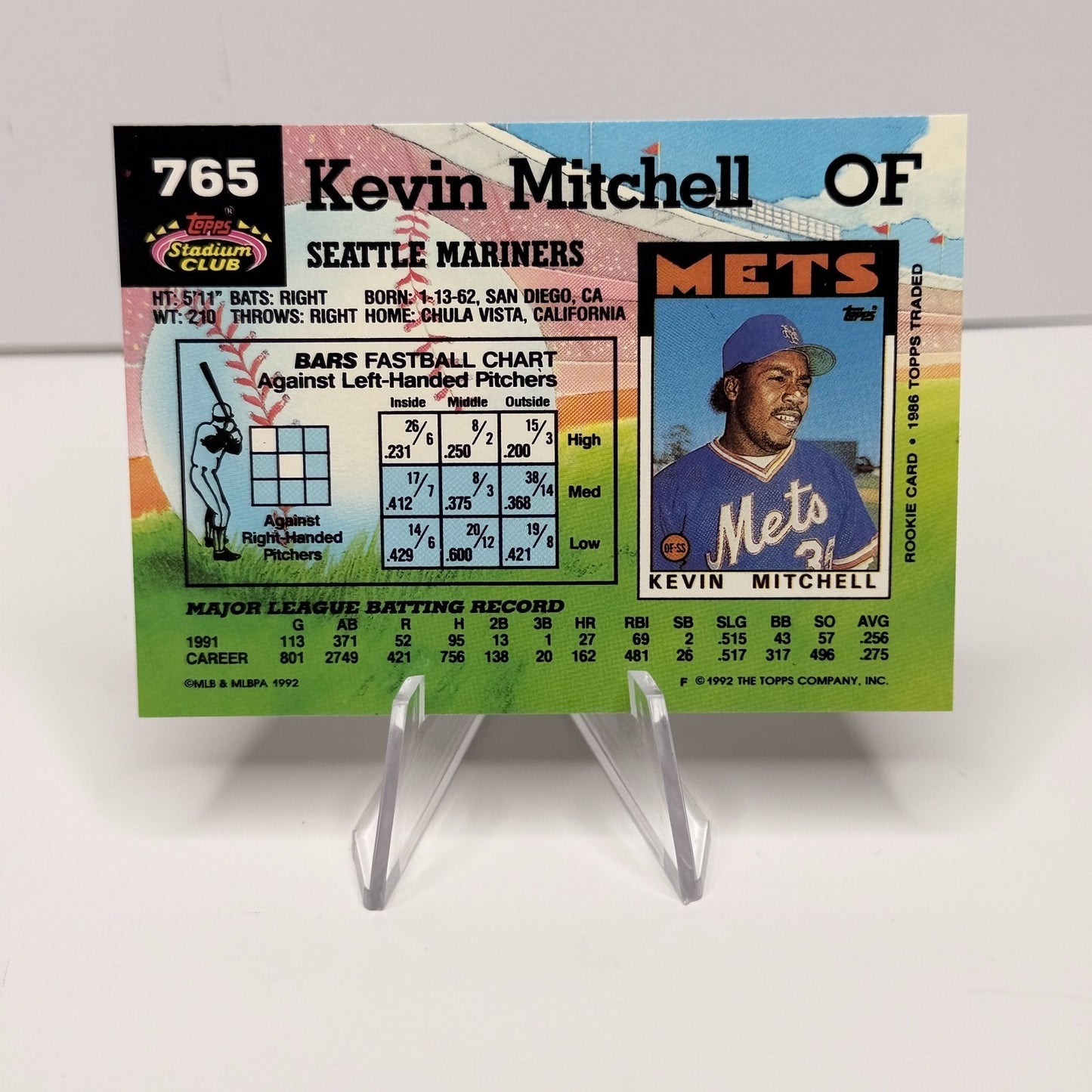 1992 Topps Stadium Club - Kevin Mitchell #765 (NM-M)