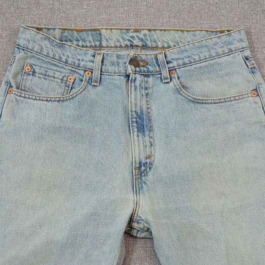 Vintage 90s Levi's 505 Jeans Light Wash USA Made Red Tab 33x32
