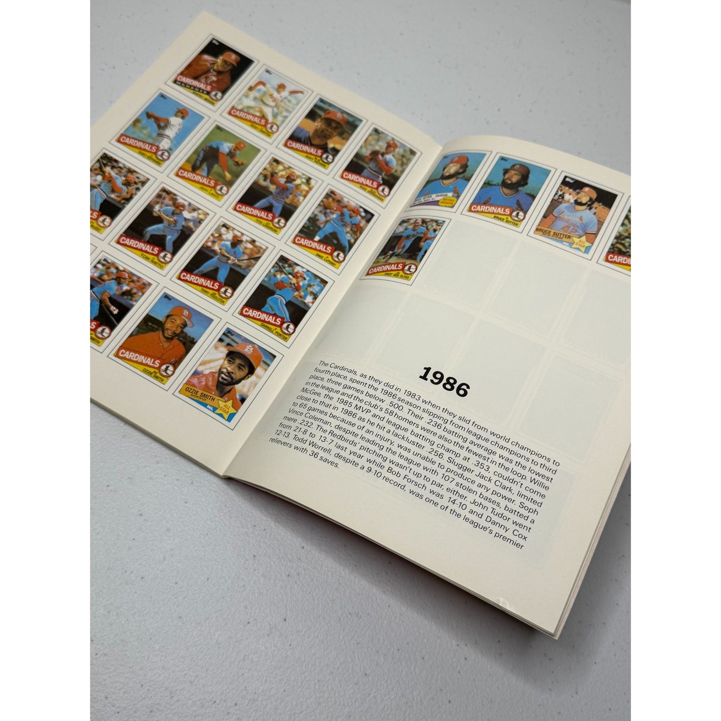 Vintage 1987 Topps St. Louis Cardinals Baseball Cards Book Surf Promo Edition